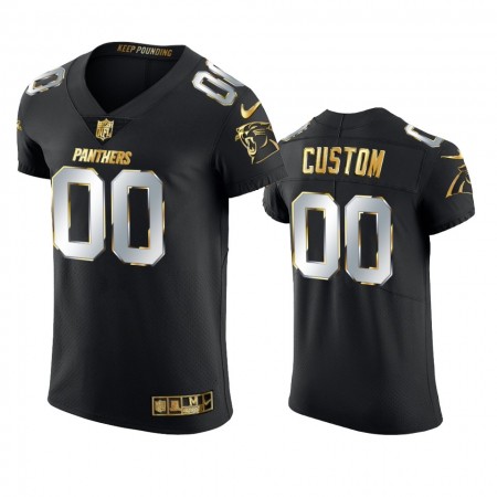 Maillot Homme Carolina Panthers Personnalisé Golden Edition Noir